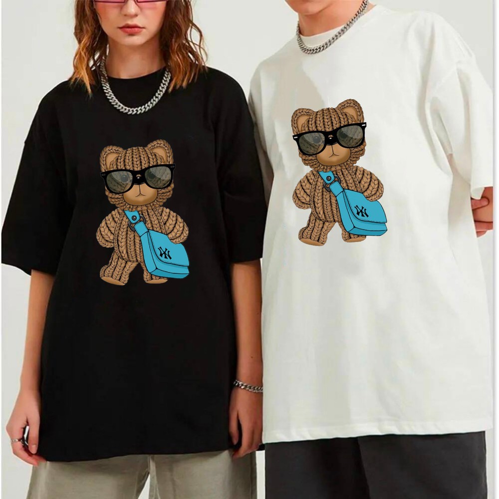 [VẢI 250 GSM] Áo Thun Gấu Đeo túi NY 2024 Form Unisex Nhiều Màu Vải Cotton 250 GSM Cao Cấp - AP201