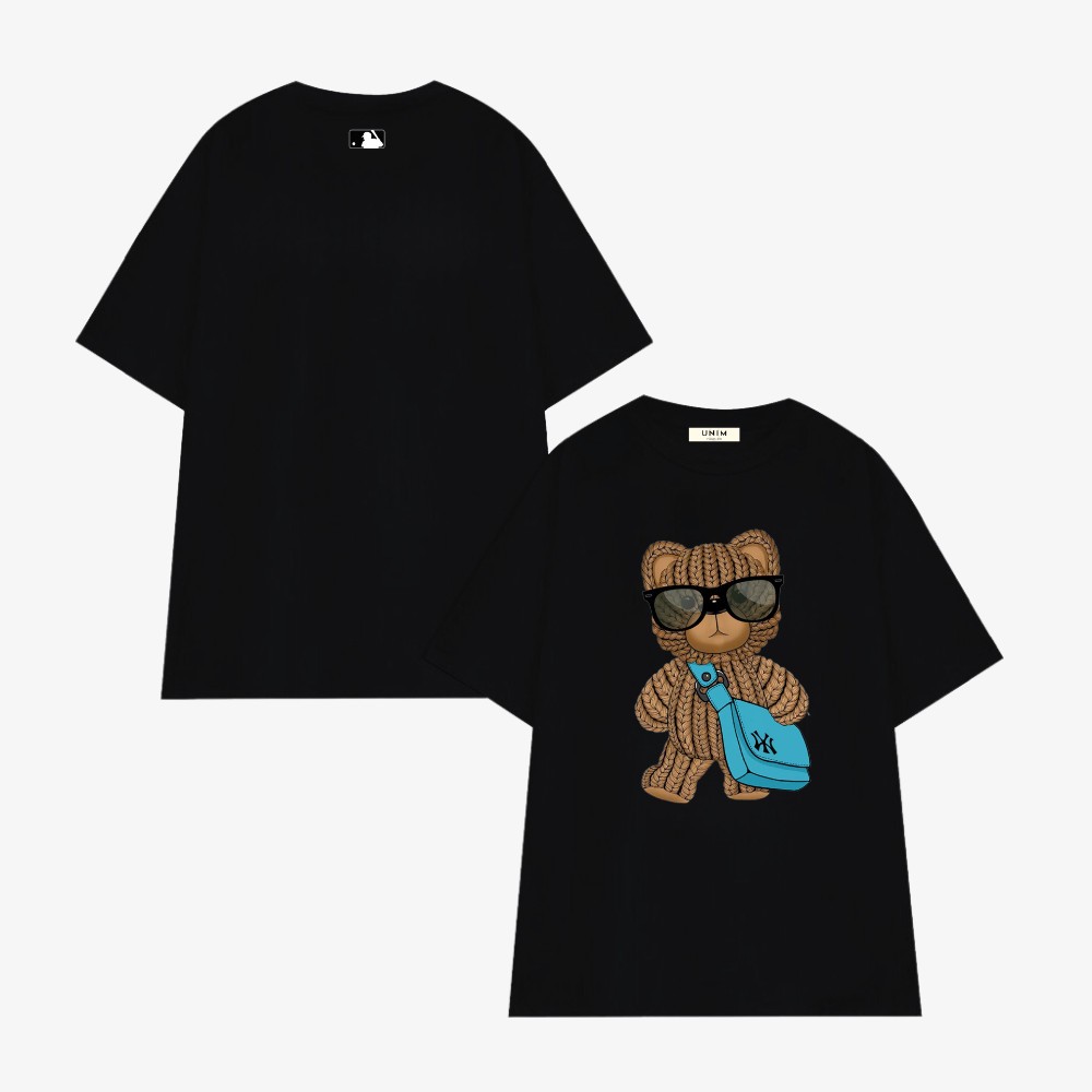[VẢI 250 GSM] Áo Thun Gấu Đeo túi NY 2024 Form Unisex Nhiều Màu Vải Cotton 250 GSM Cao Cấp - AP201