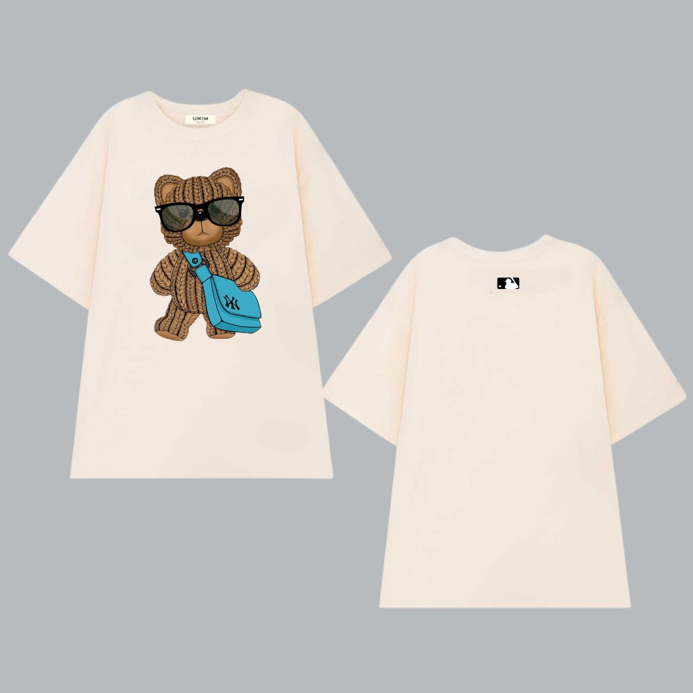 [VẢI 250 GSM] Áo Thun Gấu Đeo túi NY 2024 Form Unisex Nhiều Màu Vải Cotton 250 GSM Cao Cấp - AP201