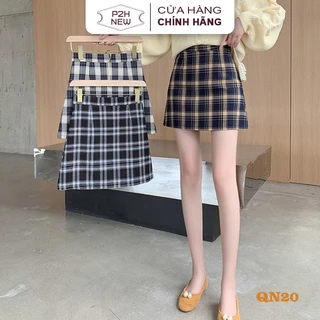 Chân Váy Kẻ Caro Có Quần Bảo Hộ Lót Trong Trẻ Trung Thanh Lịch P2HNEW QN20