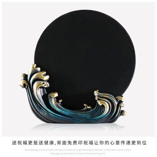 Đĩa đắp nổi cá chép hoa sen Decor phong cách Nhật kèm hộp quà