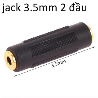 Jack nối 2 đầu 3.5 mm audio 2 đầu cái màu vàng