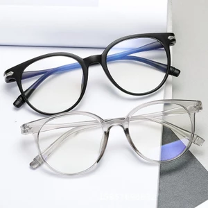 Gọng kính cận thời trang nữ nam phong cách Hàn Quốc mắt kính không độ chống tia UV ánh sáng xanh thay được cận ABICA 024