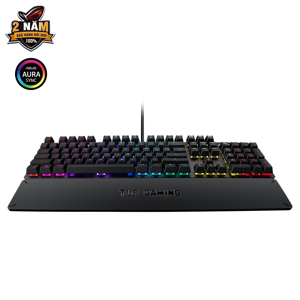 Bàn phím cơ gaming ASUS TUF GAMING K3 (Red) cổng mở rộng USB, An-ti ghosting 100% với công nghệ N-key rollover (NKRO)