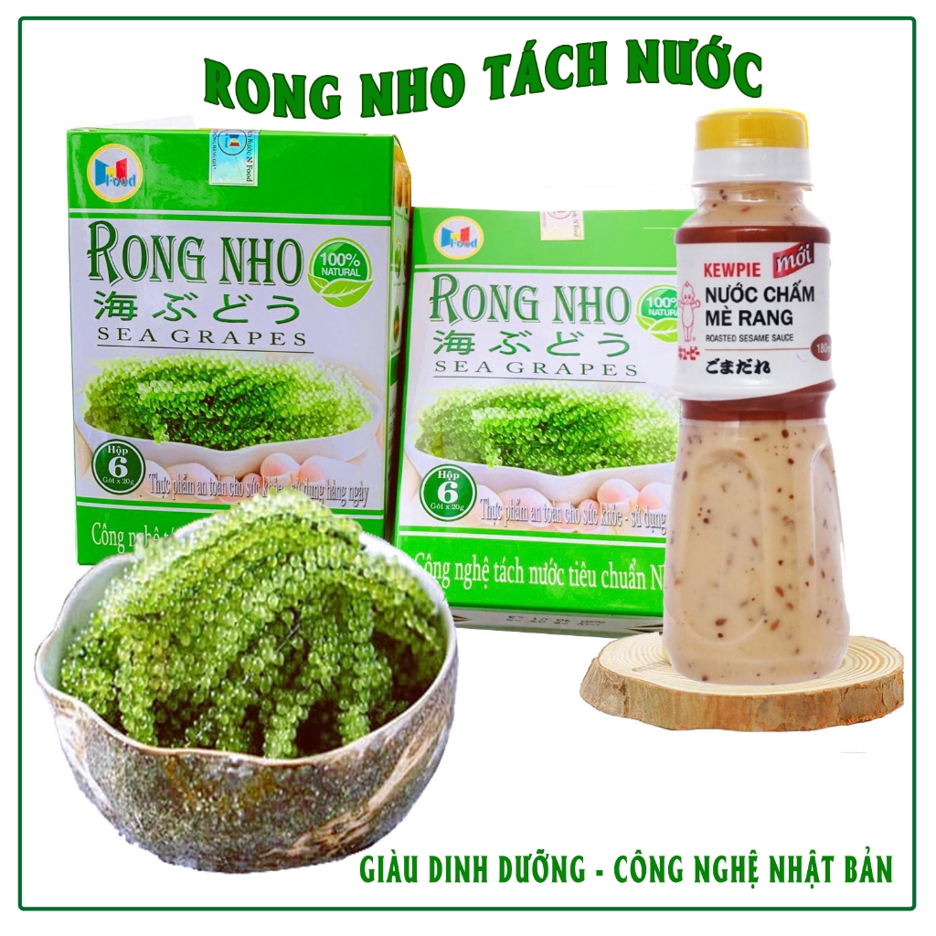 Rong Nho Tách Nước Kèm Xốt Mè Hộp 6 Gói x 20g | Shopee Việt Nam