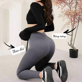 Quần tập gym, yoga, quần tập thể thao dài của nữ, cạp cao siêu siết eo Hàn Quốc