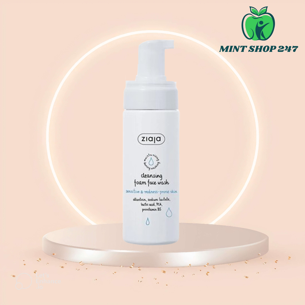 Rửa mặt dạng bọt siêu dịu nhẹ ngừa mẩn đỏ Ziaja Cleansing Foam Face Wash Sensitive & Redness