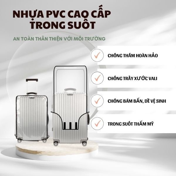 ÁO TRÙM VALI VỎ BỌC VALI SIZE 20-22-24-26-28-29-30
