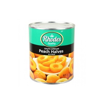 Đào Tươi Bổ Đôi Ngâm Siro Rhodes – Hộp 825g | Ngọt Thanh, Mọng Nước, Tiện Lợi