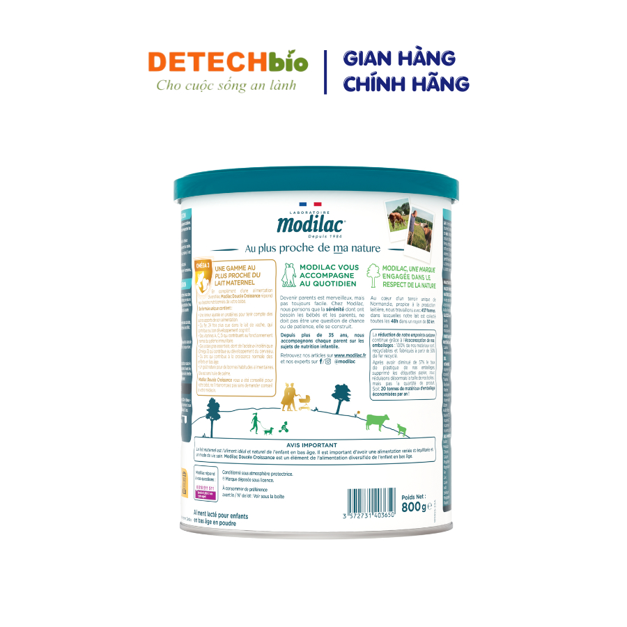 Sữa bột Modilac Doucéa Nội Địa Pháp số 1, 2, 3 800g