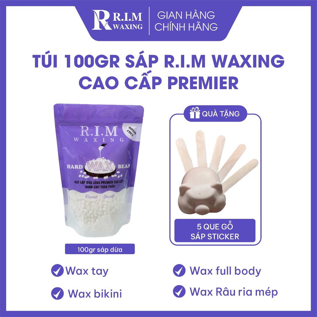 100gr Wax Beans Premier Nhập Khẩu Úc tặng kèm sáp sticker và que gỗ ...