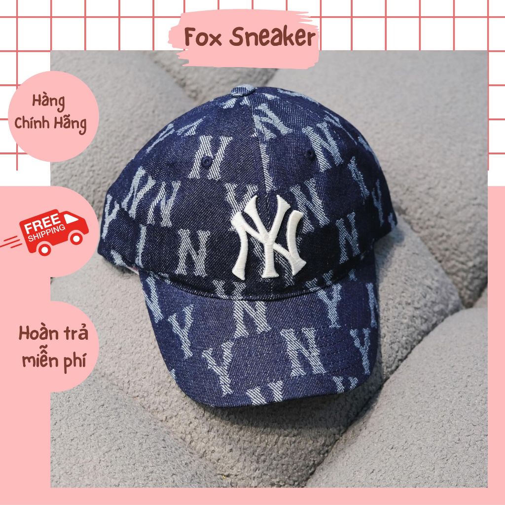 Mũ Nón MLB Ny Denim Xanh Đậm Hàng Chính Hãng | Fox Sneaker | Shopee ...