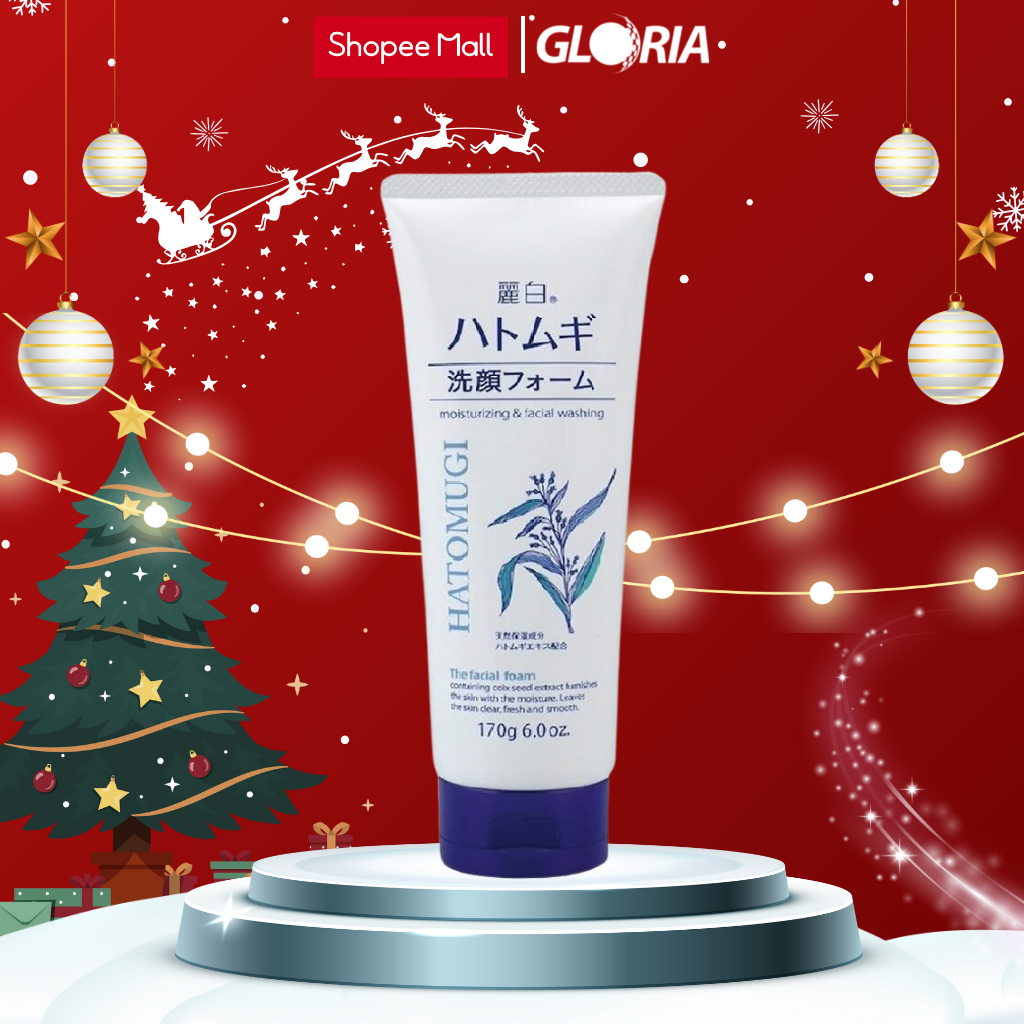 Ảnh Sữa Rửa Mặt Làm Sáng Da Reihaku Hatomugi Facial Foam 170g 3