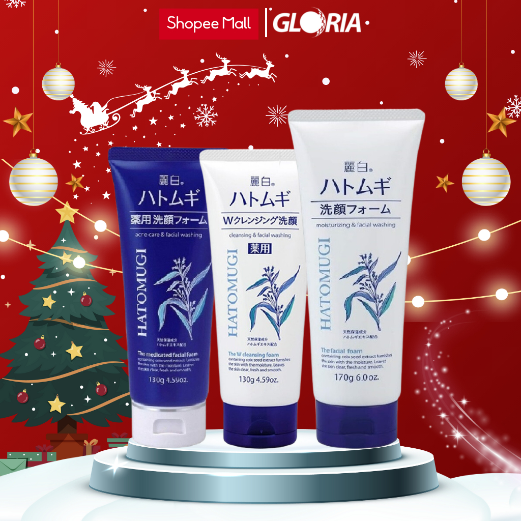 Ảnh Sữa Rửa Mặt Trắng Da Reihaku Hatomugi Cleansing Foam hạt Ý Dĩ 130g - 170g 2