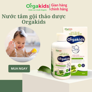 Nước tắm CẬN DATE thảo dược trẻ em Orgakids ngừa rôm sảy, mụn nhọt, mẩn ngứa - lọ 150ml