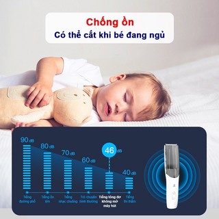 Tông đơ cắt tóc cho bé tự động hút tóc rơi khi cắt chính hãng Misuta, máy tăng đơ hớt tóc êm ái
