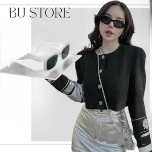 Kính mát râm nữ thời trang dáng nhỏ nam nữ unisex mắt đen chống tia UV 400 - Bự Store - 761