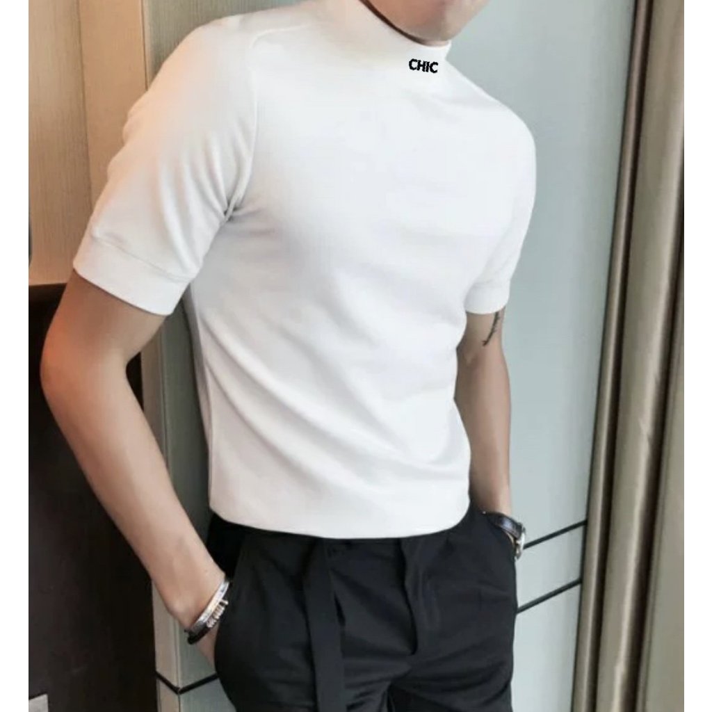 Áo thun Stee Cổ ôm thêu CHIC Unisex ITHESIXPACKI