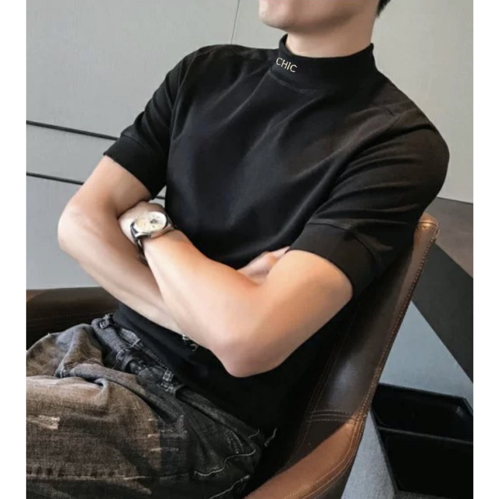 Áo thun Stee Cổ ôm thêu CHIC Unisex ITHESIXPACKI