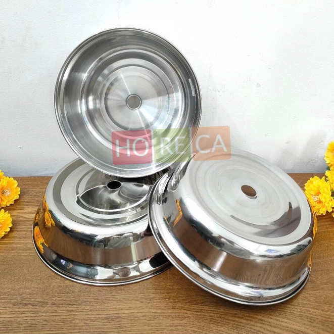 Nắp Chụp INOX tròn (có lỗ) φ24/26/30cm - Chụp Bánh - Đậy Thức Ăn -Thực ...
