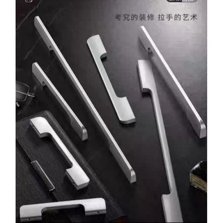 Tay nắm cửa nhôm hiện đại nhiều kích thước sang trọng màu sáng