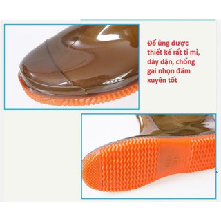 Quần Ủng lội nước dài liền quần đế kếp màu nâu, quần ủng bảo hộ lao động, ủng câu cá, ủng thủy sản Bền