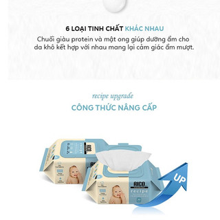 Khăn Ướt Cho Bé, Khăn Lau RICO BABY Nội Địa Hàn Không Mùi, An Toàn Cho Mẹ Bầu Và Trẻ Sơ Sinh, Thành Phần Tự Nhiên