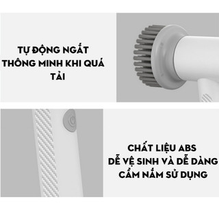 Máy Cọ rửa Đa Năng 5 Trong 1 Cầm Tay Xiaoda - Chổi Điện Cọ Nhà Vệ Sinh Chà Rửa Mini Có Sạc Pin