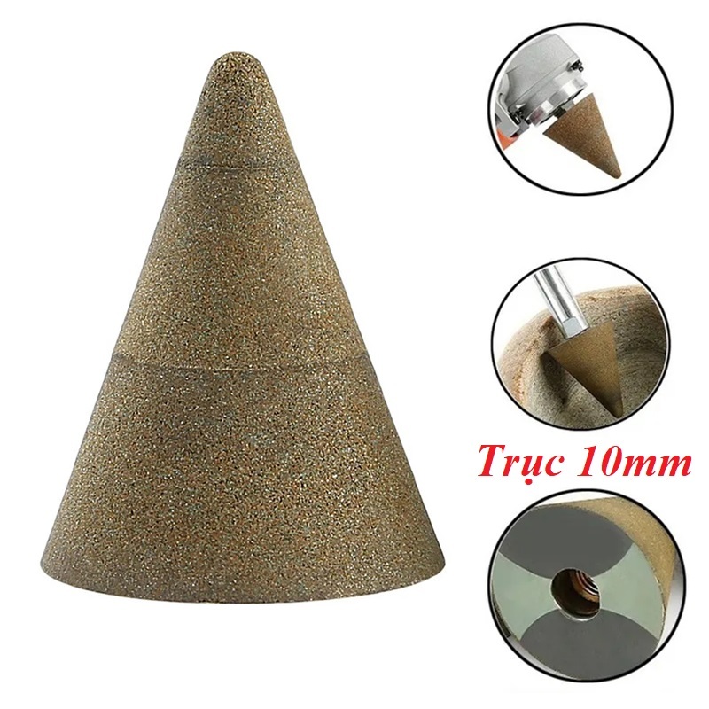 Đầu đá mài hình nón chà nhám gạch đá bê tông sắt thép