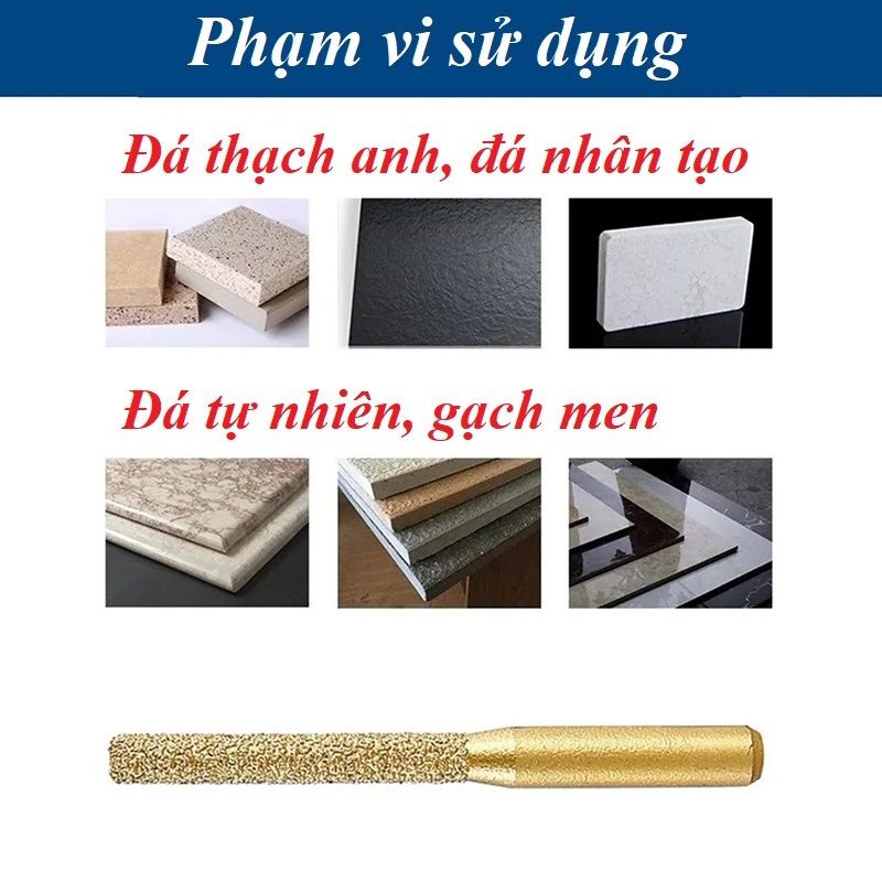 Mũi mài kim cương, mũi soi thẳng vát mép cạnh gạch men đá hoa cương