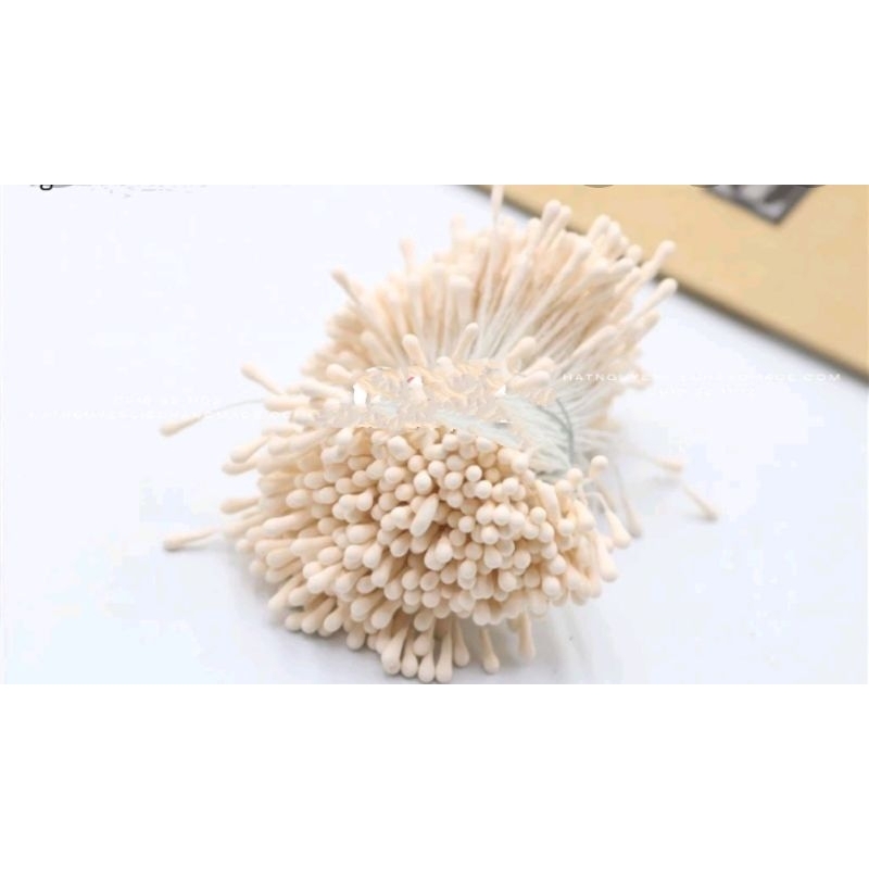 Bó 100 Nhụy ( Nhị) Hoa Bột 2 Đầu Cao Cấp Dùng Làm Hoa Kẽm Nhung, Handmade, Decor, Triền hoa