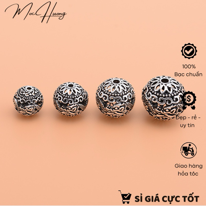 [S925] Charm bạc bi rồng 10mm - MH226 | Shopee Việt Nam