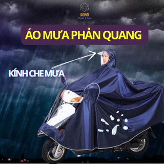 Áo Mưa Cỡ Lớn, Gồm Kính Che Mưa Dành Cho Người Đi Xe Máy 1-2 Người Chắc Chắn, Hàng Cao Cấp