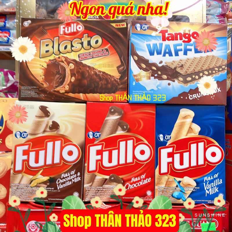 Bánh Xốp Blasto, Bánh Ống Kem Fullo, Bánh Xốp Kem Tango Waffla Nhập ...