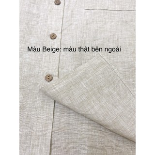 [JUNE LINEN] A19N. Áo sơ mi NAM Linen tưng premium, tay ngắn. Form cao dưới 1m7.