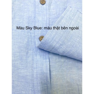 [JUNE LINEN] A19N. Áo sơ mi NAM Linen tưng premium, tay ngắn. Form cao dưới 1m7.