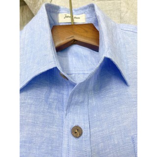 [JUNE LINEN] A19N. Áo sơ mi NAM Linen tưng premium, tay ngắn. Form cao dưới 1m7.
