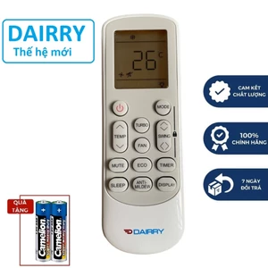 Điều khiển điều hoà Dairry 1&2 chiều hàng chính hãng, Remote máy lạnh dairry 1 ngựa, mót bấm dairy