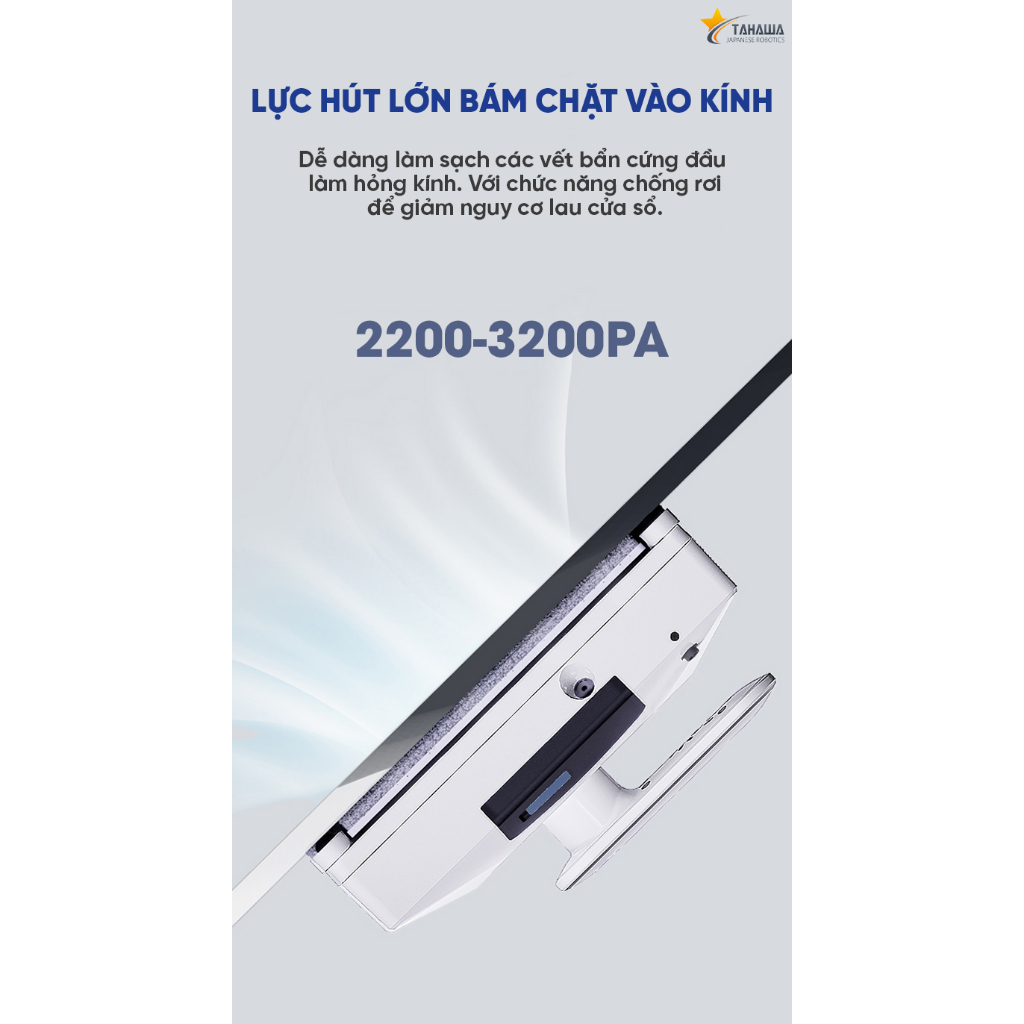 Robot lau kính cao cấp TAHAWA Nhật Bản TH-YW530 -Bảo vệ chống rơi- Phiên bản nâng cấp 2026 - BH chính hãng 2 năm