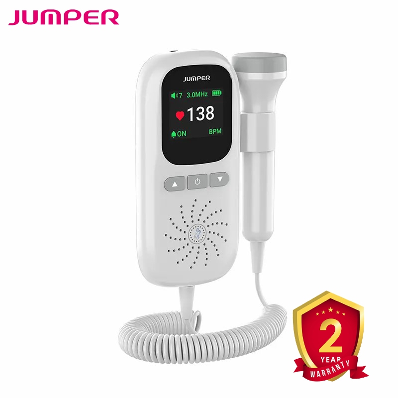 Máy đo tim thai cầm tay pin sạc Jumper JPD-100F chính hãng, máy đo tim thai dành cho mẹ bầu