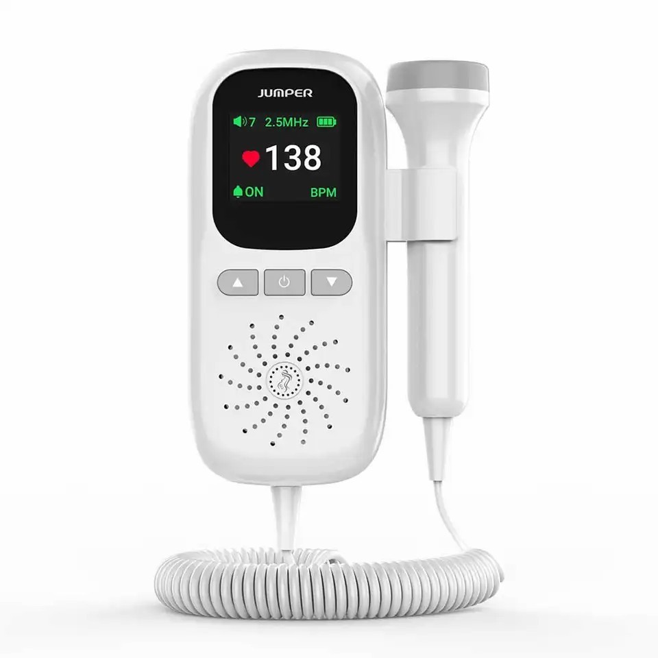 Máy đo tim thai cầm tay pin sạc Jumper JPD-100F chính hãng, máy đo tim thai dành cho mẹ bầu