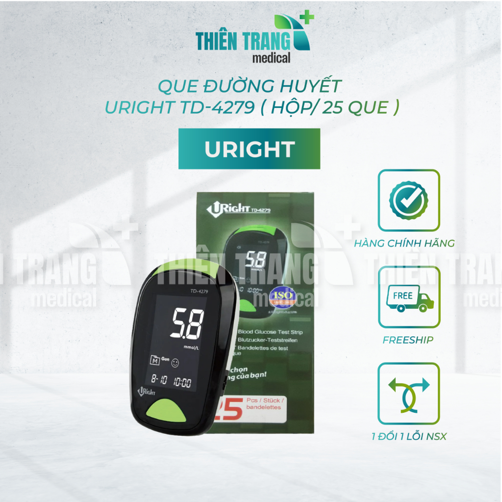 Que đường huyết URIGHT TD-4279 (25 que/hộp) Thiên Trang Medical ...
