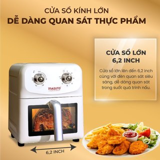 Nồi Chiên Không Dầu Masuto MSChef 6L 1500W Đa Năng Dễ Vệ Sinh An Toàn