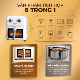 Nồi Chiên Không Dầu Masuto MSChef 6L 1500W Đa Năng Dễ Vệ Sinh An Toàn