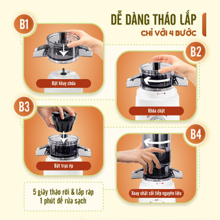 Máy Ép Chậm Trái Cây Masuto Ép Nguyên Quả Kiệt Bã Dung Tích 0,6L Làm Nước Ép, Ép hoa quả, làm kem