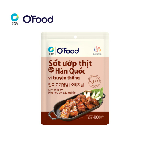 Sốt ướp thịt Hàn Quốc OFood gói 80g, giúp thị mềm, ngọt, thơm dậy vị dùng cho 400g thịt
