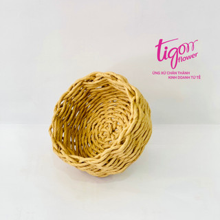 5 rổ đựng nho, cherry đường kính 10cm, cao 5cm bằng giấy kraft Nhật se sợi thân thiện môi trường (ĐƯỢC ĐỒNG KIỂM)