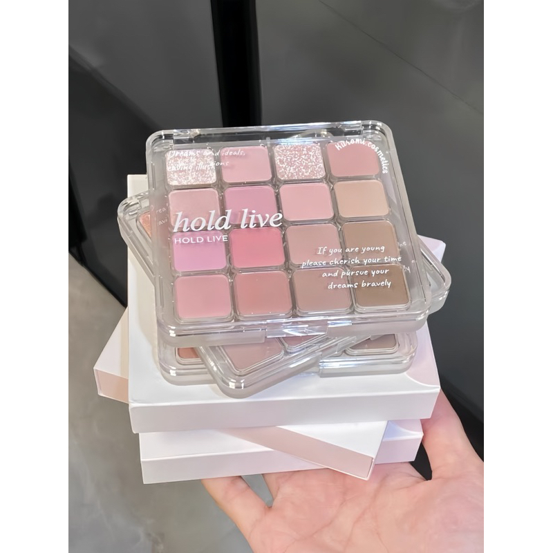 [HỎA TỐC] Bảng phấn mắt Hold live16 ô Sunset Magic HOLD LIVE  Tone Hồng Lạnh Nhũ Mắt Mịn Lì kuromi cosmetic HL716 HL630 | BigBuy360 - bigbuy360.vn