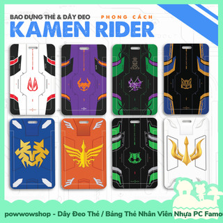 [Sẵn VN - Hỏa Tốc] Dây Đeo Thẻ / Bao Thẻ Nhân Viên Nhựa ABS Phong Cách Nhân Vật Siêu Nhân Dế Kamen Rider 2