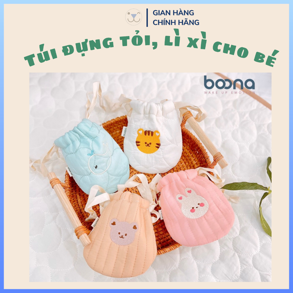 Túi Đựng Tỏi, Lì Xì Cho Bé, Túi Đeo Chéo Cho Bé Có Quai Đeo, Thêu Hình Họa Tiết Boona Xinh Xắn Cho Bé